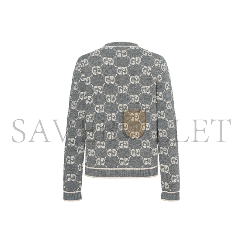 Gvc*1 wool jacquard knit cardigan 713300